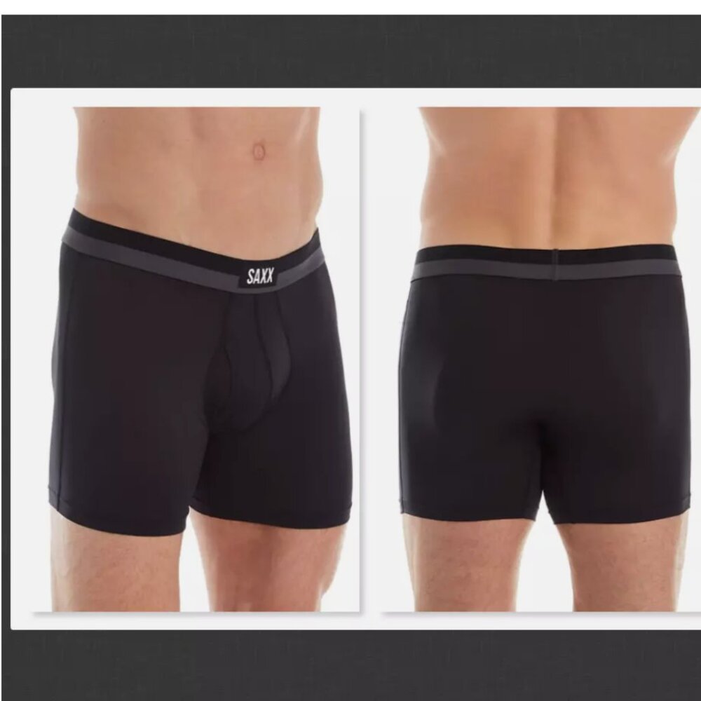 NEW SAXX Men's Sport Mesh Boxer Brief Fly Underwear Size S